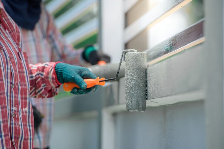 close-up-worker-painting-walls-house-by-hand-paint-roller-brush-gray-cement-colored-paint_140555-669